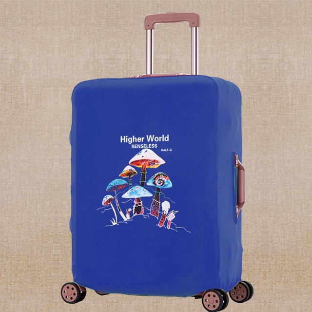 2023 Luggage Cover Scratch Resistant Travel Accessory Covers Apply To 18-32 Inch Mushroom Print Suitcase Trolley Protective Case 8Mushroom002 S (18-21inch)
