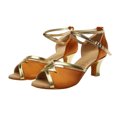 thumbnail image 1 of Qertyioot Sandales Femmes Confortables Mode Unie Rumba Valse Bal Chaussures de Danse Latine, 1 of 9