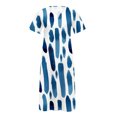 thumbnail image 4 of SMihono Robe d'Été Bohème pour Femmes Grande Taille Mode Décontractée d'Été avec Poches Manches Courtes Imprimée Col en V, 4 of 4