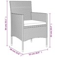 thumbnail image 4 of vidaXL 5 Piece Garden Dining Set with Cushions Black, 4 of 5