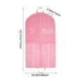 thumbnail image 3 of Non-Woven Fabric Garment Cover - Travel Suit Storage Bag with Mesh Pockets, Dirt-Proof & Wet-Proof Protection, Multi-Functional organizer, Pink, JKODE, 3 of 6