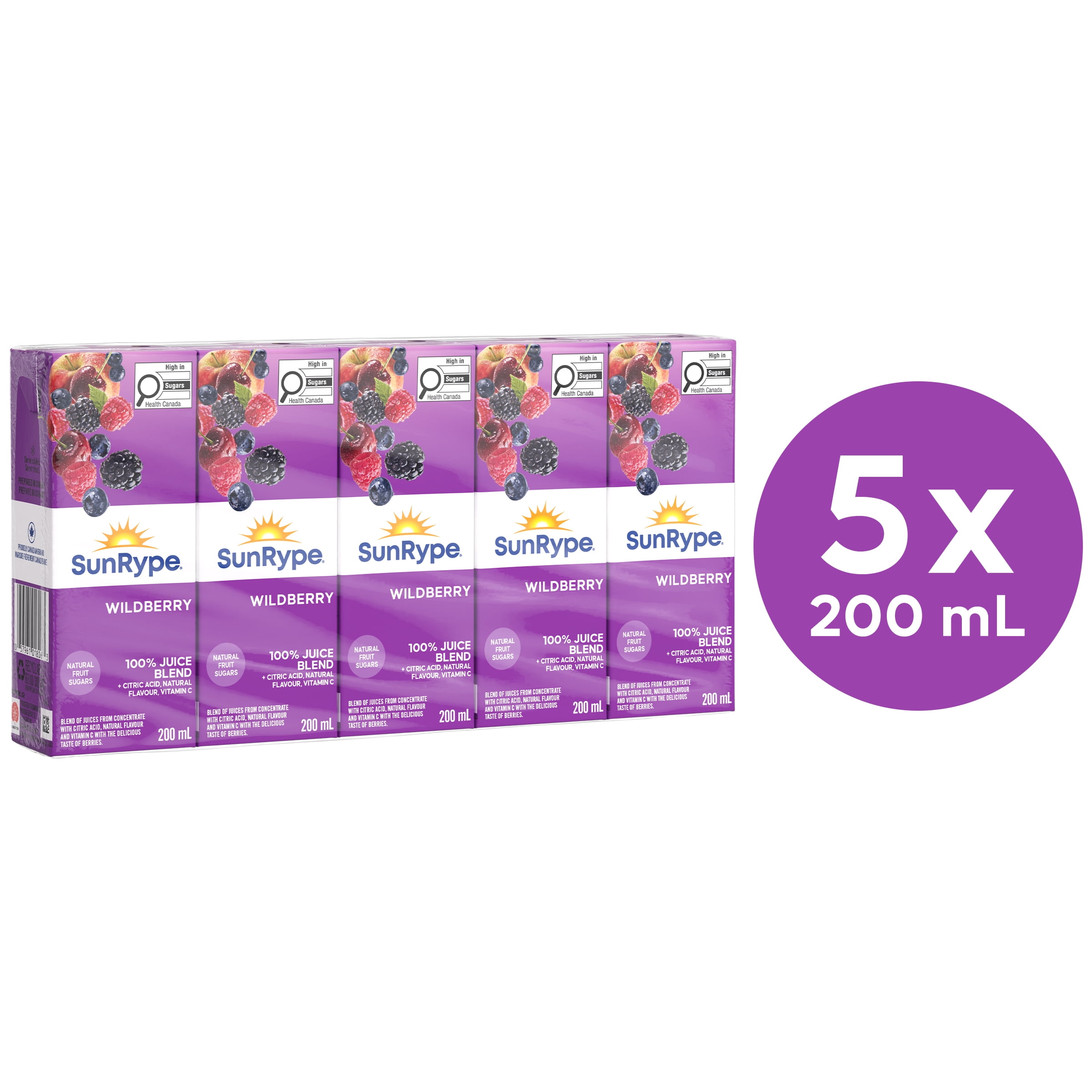 SunRype Wildberry Juice Boxes 5 x 200 ml