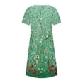 thumbnail image 5 of QIPOPIQ Robes pour Femmes Robe Évasée à Étages Manches Courtes Robes Décontractées Col Rond Robe Midi d'Été Robes Pliantes à Imprimé Offres 2023, 5 of 5