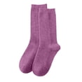 thumbnail image 1 of Women's Casual Home Solid Color Mid-Calf Socks, Warm Wool, Polyester, One Size Fits Shoe Sizes 35-42, 1 of 4