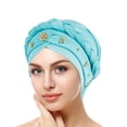 thumbnail image 2 of Aocisk Turban Tressé Perlé avec Foulard, Casquette pour Femmes, Couvre-Chef Mode Style Baseball, Bleu Pâle, Taille Unique, 2 of 4