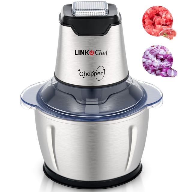 LINKChef Electric Food Chopper, 2L Meat Grinder Food Processor Stainless Steel Meat for Vegetable Meat Fruit
