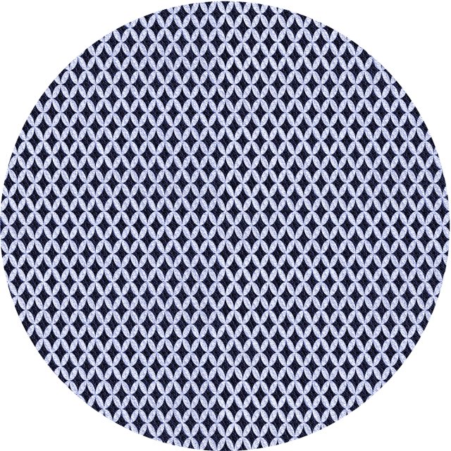 Ahgly Company Tapis d'Intérieur Lavables en Machine, Circulaires, Bleus Célestes de Transition, Ronds de 8 Pi