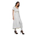 thumbnail image 3 of Moomaya Robe en Coton pour Femmes Décontractée d'Été à Fente avant Unie à Manches Courtes Kurta, 3 of 6