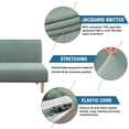 thumbnail image 2 of Armless Futon Cover Stretch Sofa Bed Slipcover Protector Elastic Feature Rich Textured High Spandex Small Checks Jacquard Fabric Futon Cover, Machine Washable, 2 of 7