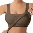 thumbnail image 1 of Yuyuzo Womens Tank Top Ribbed Knit Sleeveless Racerback V Neck Spaghetti Strap Cropped Tops Layering Tees, 1 of 7