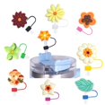 thumbnail image 4 of Glass Straw Dust Plug PVC Straw Cap 10MM Universal Creative Cute Flower Straw Accessory, 4 of 4