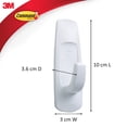 thumbnail image 3 of Command General Purpose Utility Hooks, Large, White, 3 Hooks, 6 Adhesive Strips, 3 of 6