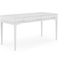 thumbnail image 1 of Allora 60" Wooden Mid Century Modern Solid Hardwood Computer Desk in White, 1 of 8