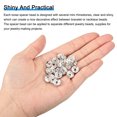 thumbnail image 4 of Uxcell Metal Spacer Beads Plated Crystal Rhinestone Spacer Beads Round Spacer 200Pcs AB White 8mm, 4 of 7