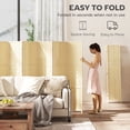 thumbnail image 4 of HOMCOM 6-Panel Room Divider, 5.6 FT Wall Divider, Natural Wood, 4 of 10