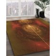 thumbnail image 3 of Ahgly Company Machine Washable Indoor Rectangle Transitional Mahogany Brown Area Rugs, 6' x 9', 3 of 7
