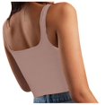 thumbnail image 1 of Timegard Womens Camis Tops Ribbed Square Neck Sleeveless Crop Top Solid Color Casual Going out Tank Top, 1 of 6