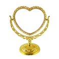 thumbnail image 2 of Miroir de Maquillage de Table Rotation à 360 Degrés Réglable Miroir de Coiffeuse Vintage pour Bureau en Forme de Cœur Doré, 2 of 6