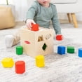 thumbnail image 5 of Melissa & Doug Cube de tri de forme - Jouet en bois classique avec 12 formes, 5 of 5