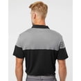 thumbnail image 4 of Adidas Mens Heathered 3-Stripes Colorblock Polo, S, Blaze OrangeVista Grey, 4 of 4
