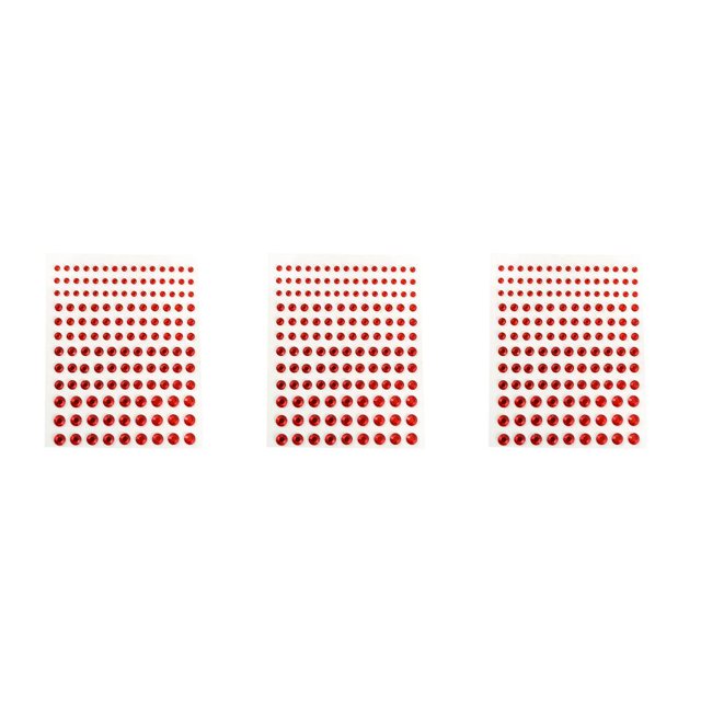 Maytalsory Eye Body Face Rhinestone Stickers Self Adhesive Bling Crystal Eyebrow Forehead Makeup Festival Accessory DIY for Women Red 3Set