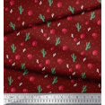 thumbnail image 2 of Soimoi polyester Crepe Fabric Triangle,Floral & Cactus Tree Fabric Prints By Yard 52 Inch Wide, 2 of 3