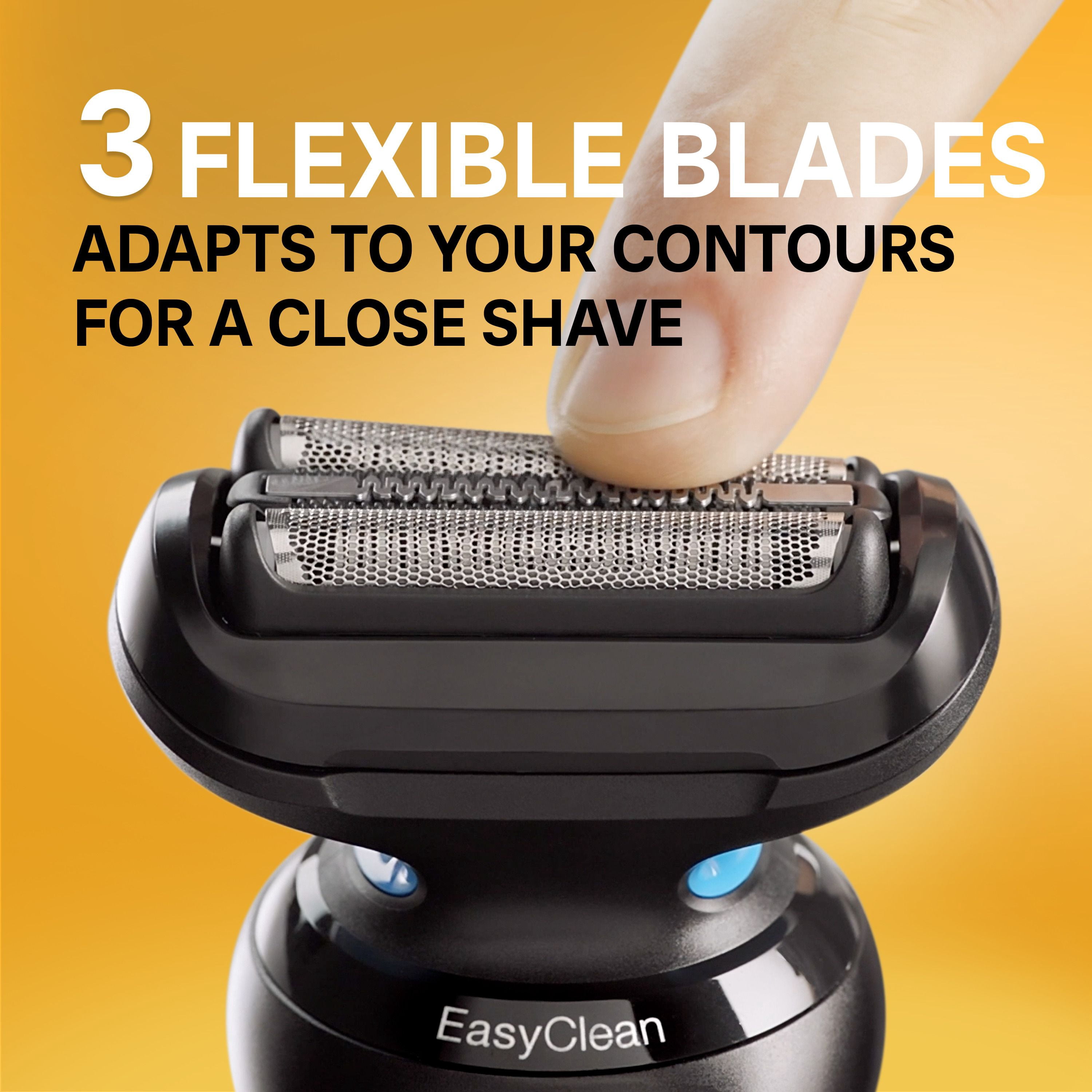 Braun Electric Shaver for Men, Series 5 5118s, Wet & Dry Shave, Turbo Shaving Mode, Foil Shaver, Engineered in Germany, Li-Ion battery up to 50 min, with Precision Trimmer, Blue