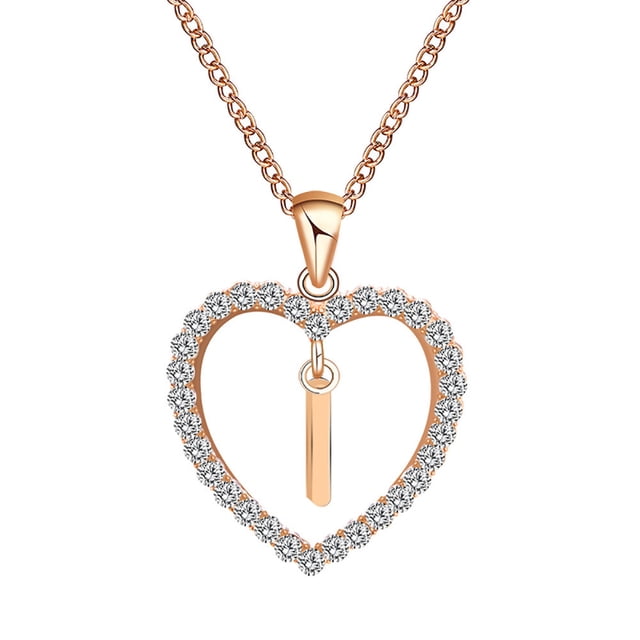 PVCS Collier Pendentif Chaîne avec Nom en Anglais pour Femmes, Cadeau de Mode, Bijoux