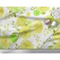 thumbnail image 2 of Soimoi Yellow Velvet Fabric Watercolor Floral Print Sewing Fabric BTY 58 Inch Wide, 2 of 3