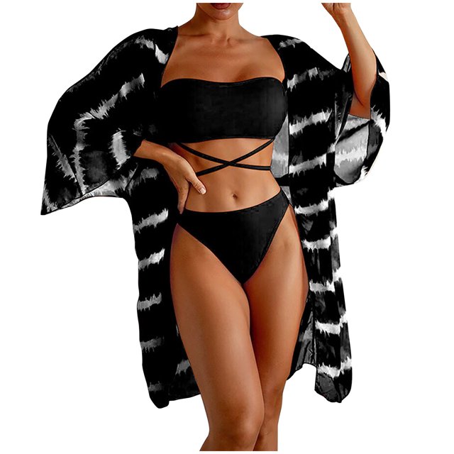 Birdeem Womens Sexy High Breast Contrast Solid Bikini Set Swimsuit Sets