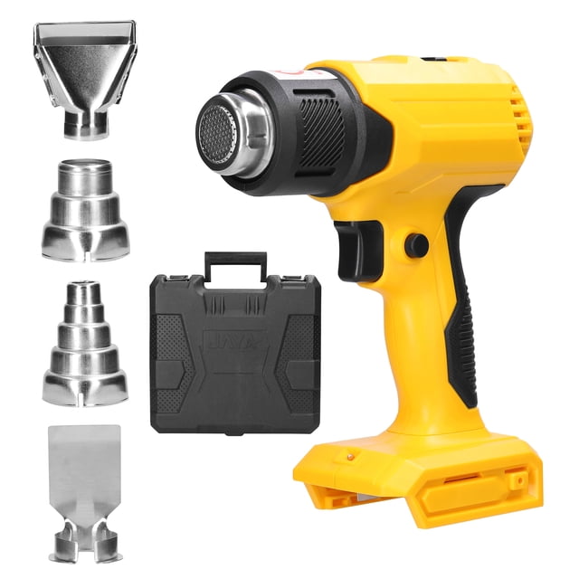 Amdohai Machine à Air Chaud Portative Sans Fil au Lithium Rechargeable Équipement de Chauffage Températures Réglables Outil Électrique avec 4 Embouts Compatible avec Batterie au Lithium Makita 18V