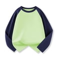thumbnail image 2 of MIASHUI Chandails de Sport à Manches Longues pour Filles et Garçons, Couche de Base en Coton Extensible, Vert Pâle, 2-3 Ans, 2 of 3