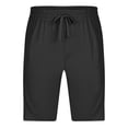 thumbnail image 4 of Yuzhih Men's Summer Shorts Casual Solid Color Drawstring Frayed Raw Hem Shorts Outdoors Workout Athletic Shorts, 4 of 6