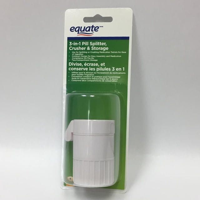Equate 3-in-1 Pill Splitter, Crusher & Storage