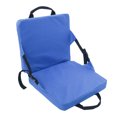 thumbnail image 1 of Foldable Cushion with Back Support Indoor Outdoor Camping Tools Multi-Colors Polyester Canoe Seat Boating Hiking Lawns Stadium Blue, 1 of 6