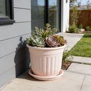 YYV Retro Faux Ceramic Breathable Planter Pot Vintage Style Air Pruning Root Control Plant Pot Indoor Outdoor Decorative Flower Pot Home Garden Decor, Plant Pot, Planter