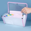 thumbnail image 4 of EGNMCR Closet Organizers and Storage, B6 Bill Accordion Bag 13 Compartments Financial VAT Invoice Receipt Bag Transparent Waterproof File Classification Folder Pla stic document classification folder, 4 of 6