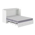 thumbnail image 1 of Pemberly Row Lit Escamotable Moderne Grand en Bois Massif avec Matelas, Blanc, 1 of 19