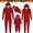 Red,Mommy, variant on Aboser Red Matching Chistmas Onesie Pjs for Family Cozy Zip Up Hoodie Pajamas Sets Solid Color Footless Sleepwear One Piece Hooded Pajama Matching Set