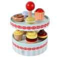 thumbnail image 4 of Tea Party Tableware Wooden Handicraft Toy Kitchen Pretend Play Set Cooking Coffee Bread For Toddlers Kids Birthday Gift Favors, 4 of 7