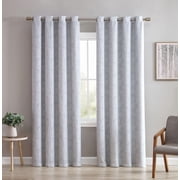 Jacquard Leaf Blackout Grommet Single Window Panel