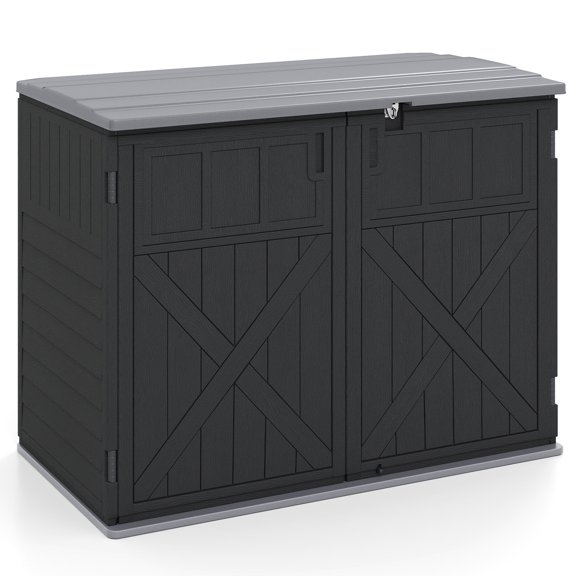 Gymax 20 Cu.Ft Large Outdoor Storage Cabinet w/ Adjustable Shelf & Lockable Doors
