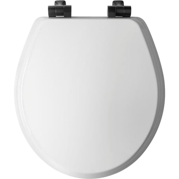 Bemis 4006564 Benton Siège de Toilette Rond en Bois à Fermeture Lente, Blanc