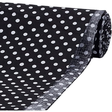 1.09 Yards Black White Polka Dots Cotton Fabric 61 inch Wide Dots Printed Craft Fabric for Sewing Rectangle Cotton Fabric with Polka Dot Pattern Clothes Craft Fabric by The Yard