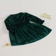 thumbnail image 4 of Toddler Baby Girls Christmas Dress Velvet Kids Long Sleeve Princess Party Dresses, 4 of 7