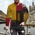 thumbnail image 2 of AMERTEER T-shirt Décontracté pour Hommes Impression Numérique 3D Col Rond Manches Longues, 2 of 6