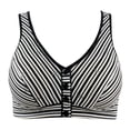 thumbnail image 1 of Timegard Front Closure Bras for Women Striped Wireless Full Coverage Wide Strap Comfortable Everyday Bras, 1 of 5