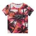 thumbnail image 1 of Penkiiy Garçons Filles Enfants T-Shirts Imprimés Noix de Coco, Garçons Filles Chandails Fantaisie Col Rond Manches Courtes T-Shirts 3-4 Ans Multicolore, 1 of 5