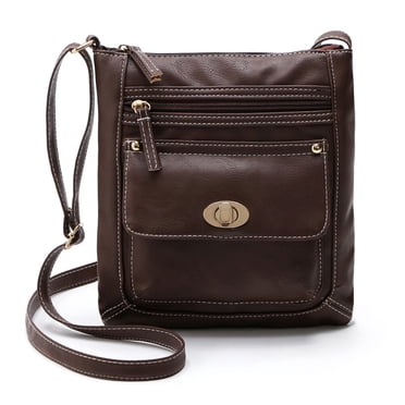 zanvin Womens Leather Satchel Cross Body Shoulder Messenger Bag Coffee gifts sale
