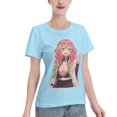 thumbnail image 2 of Women's Basic Short Sleeve T-Shirt Demon Slayer Blade Ganlu Temple Mili, 2 of 6